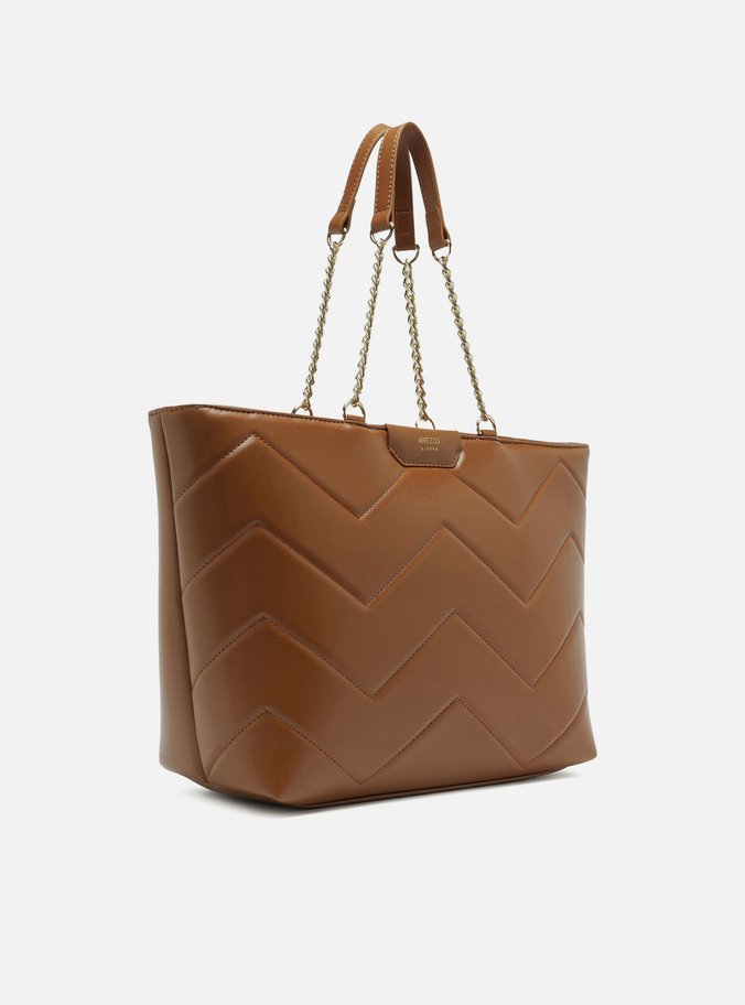 Bolsa Shopping Marrom Giorno Grande Matelassê