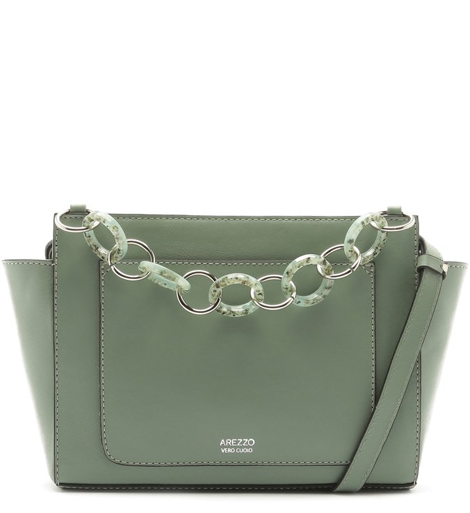 Bolsa Tiracolo Couro Angélica Média Acqua Mint