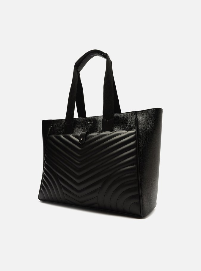 Bolsa Shopping Preta Matelassê Grande