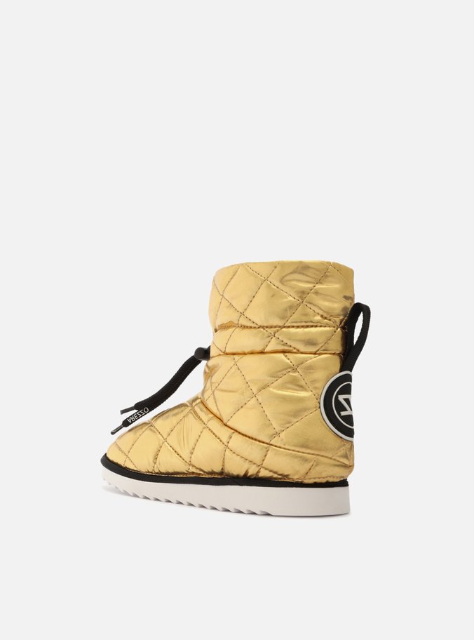 Bota Infantil Dourada Nylon Estofada