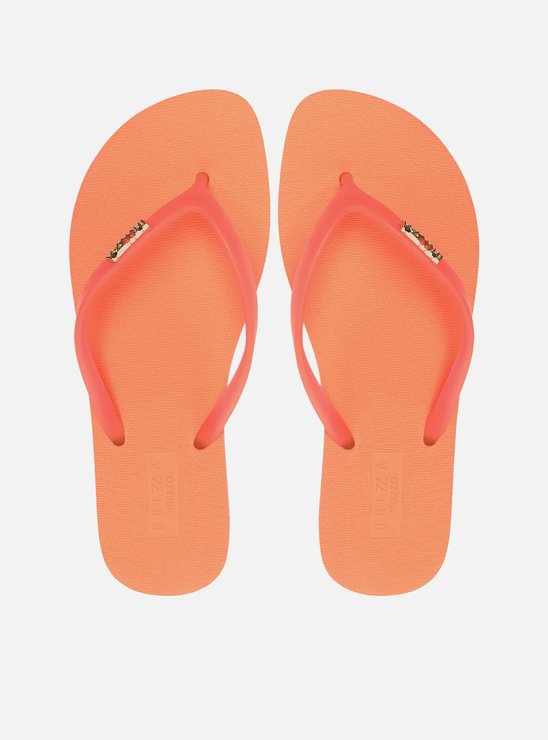 Chinelo de Dedo Laranja Tiras Jelly Brizza