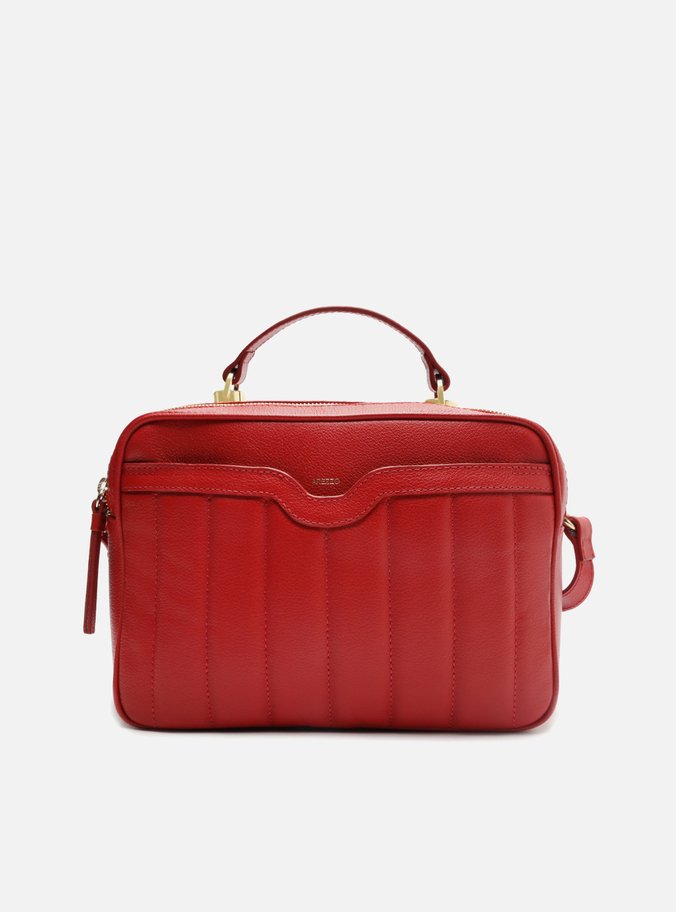 Bolsa Tiracolo Vermelha Couro Francine Média Costuras