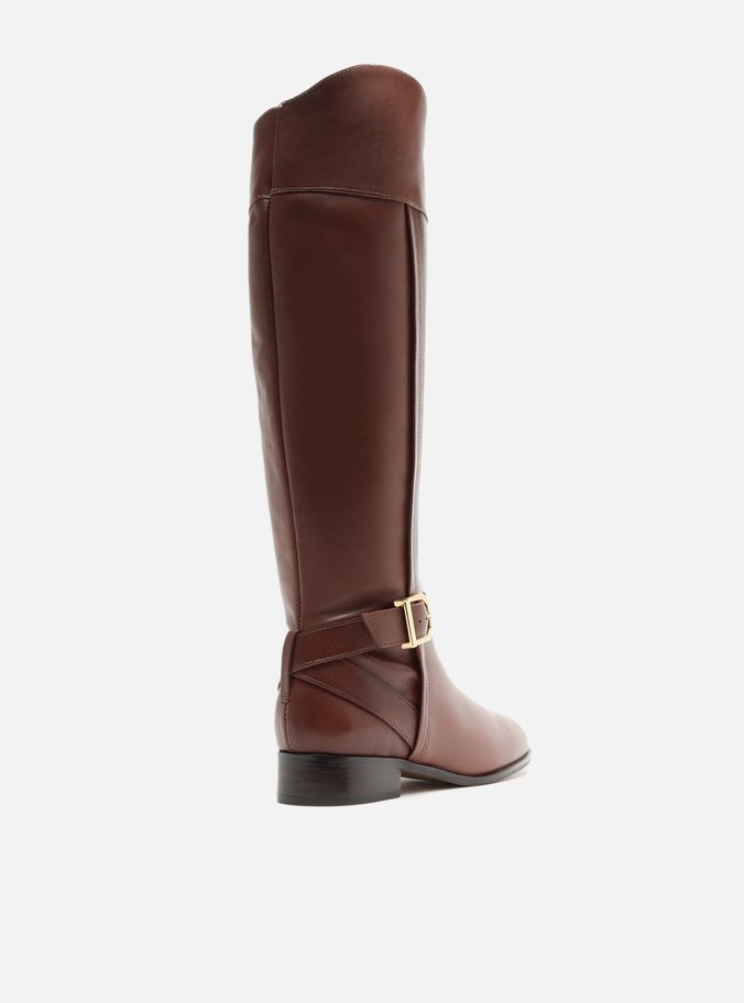 Bota Marrom Couro Cano Longo Montaria Savannah