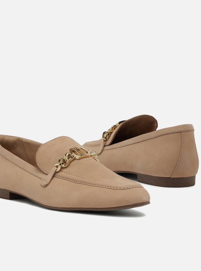 Mocassim Nude Nobuck Metal