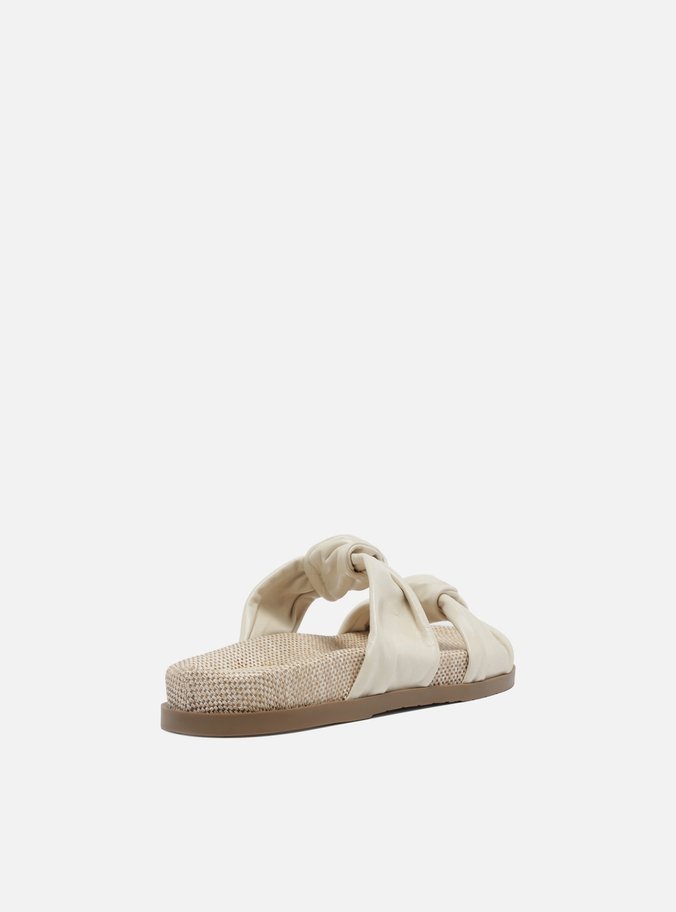 Sandália Papete Off-White Couro