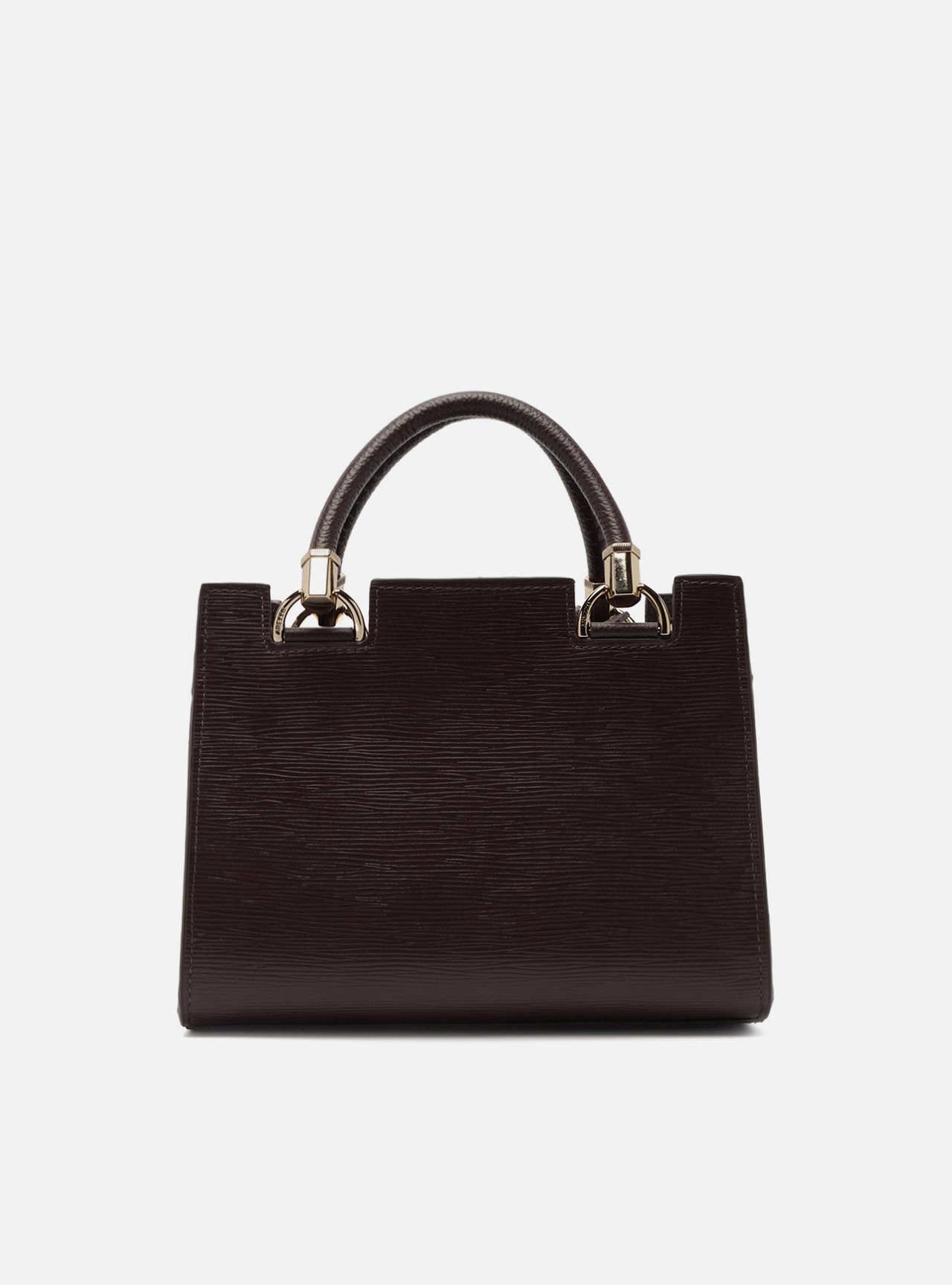 Bolsa Tote Marrom Couro Abraccio Média — foto 3