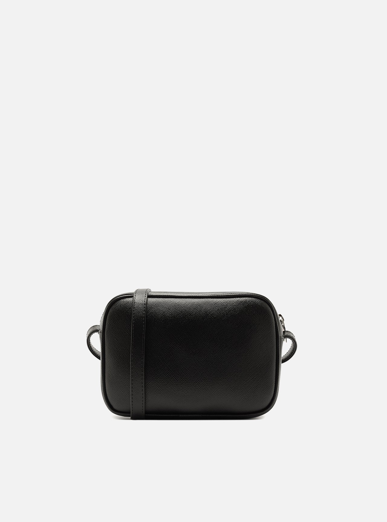 Bolsa Tiracolo Preta Pequena Metais — foto 3