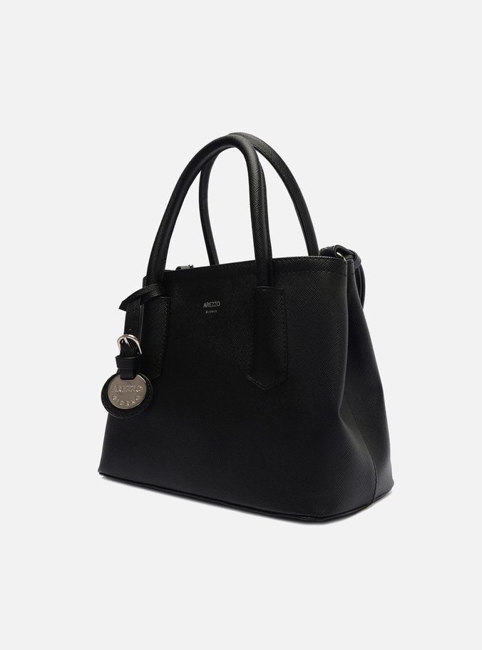 Bolsa Tote Preta Giorno Média Bag Charm