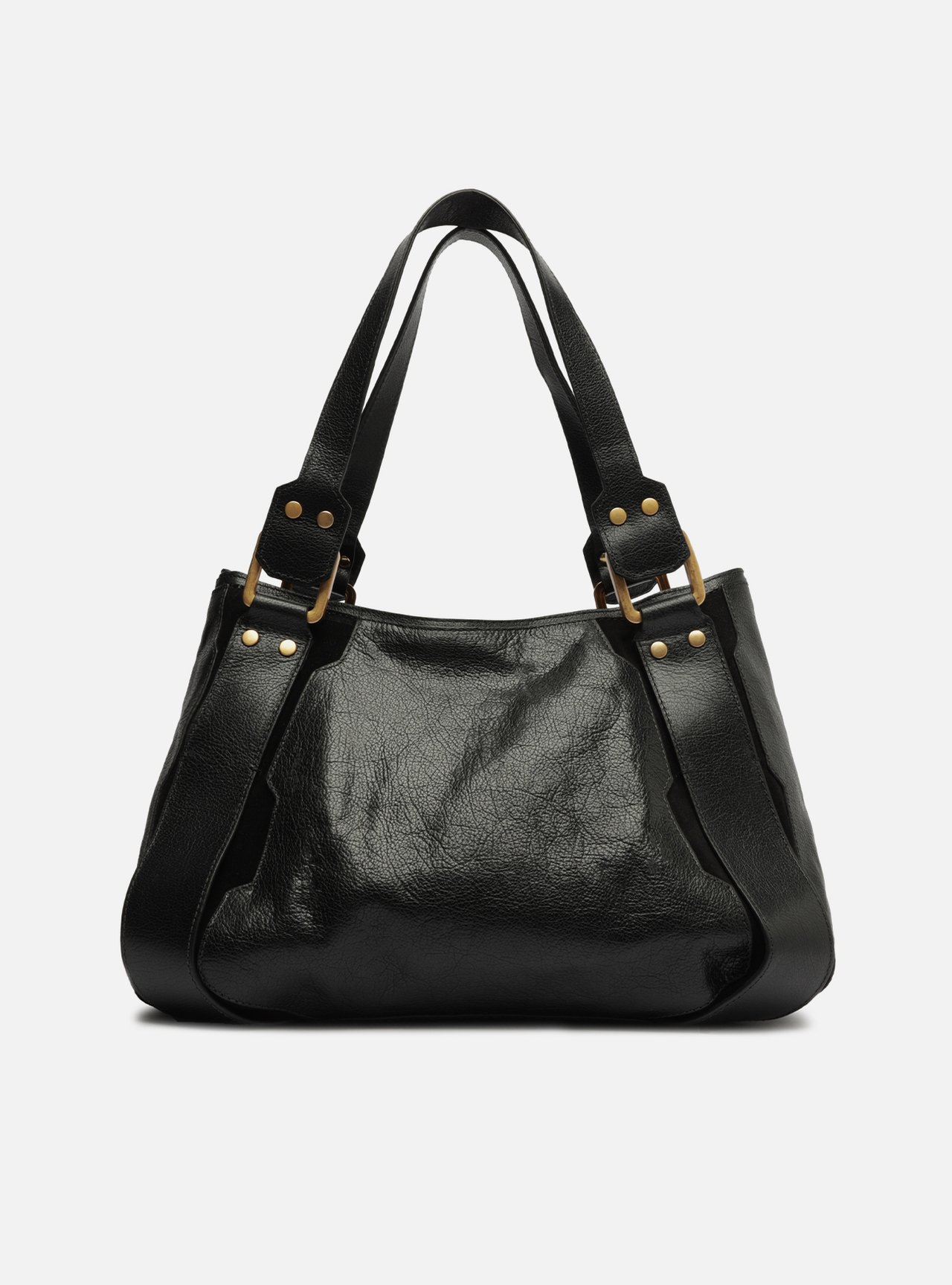 Bolsa Tote Preta Couro Gretha Grande — foto 4