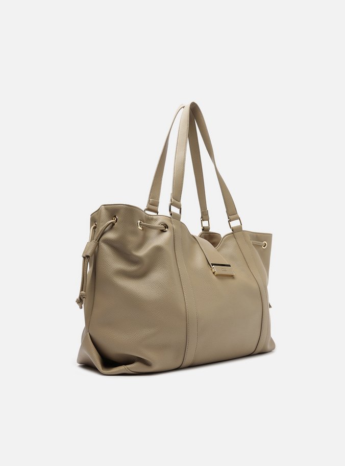 Bolsa Shopping Cinza Grande Tira Ajuste
