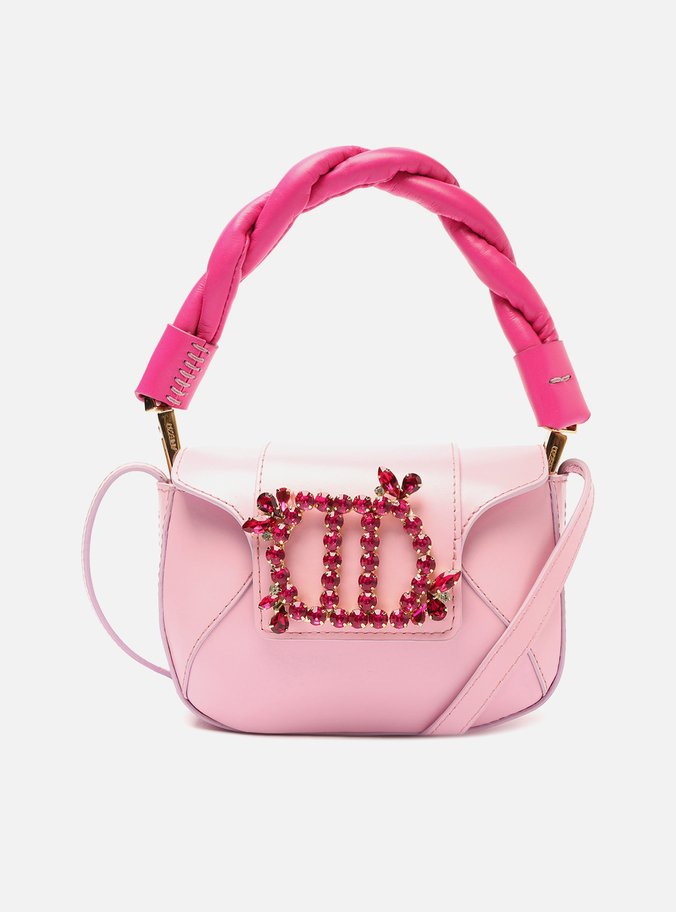 Bolsa Tiracolo Rosa Couro Alícia Pequena PatBo