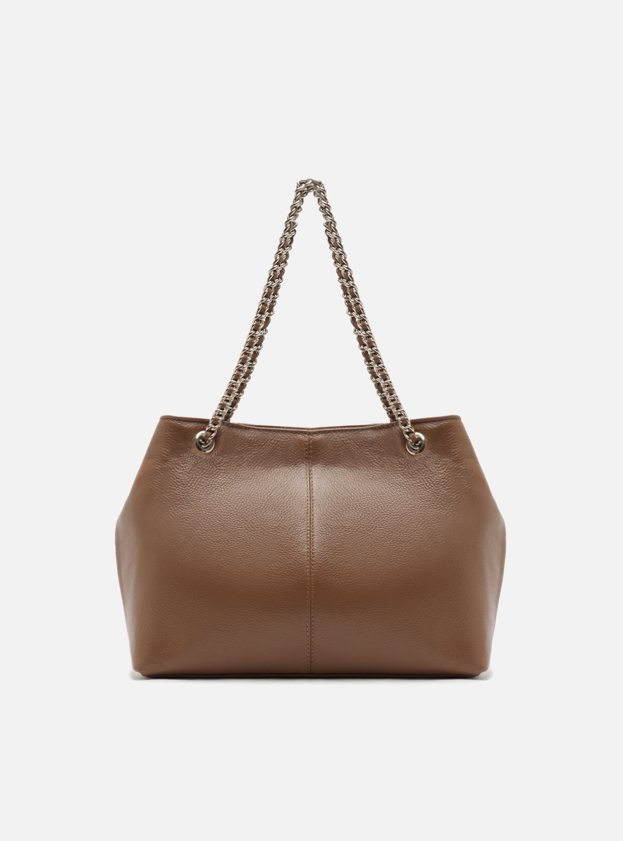 Bolsa Tote Marrom Couro Matelassê Média — foto 3