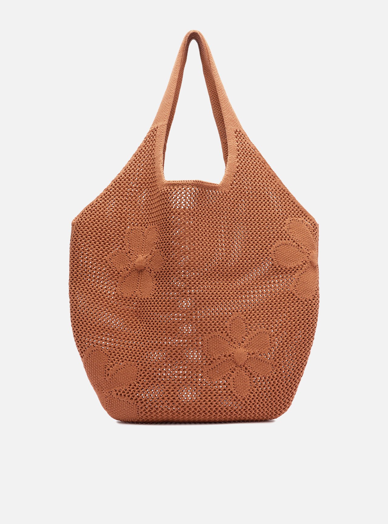 Bolsa Shopping Marrom Crochê Grande Brizza — foto 3