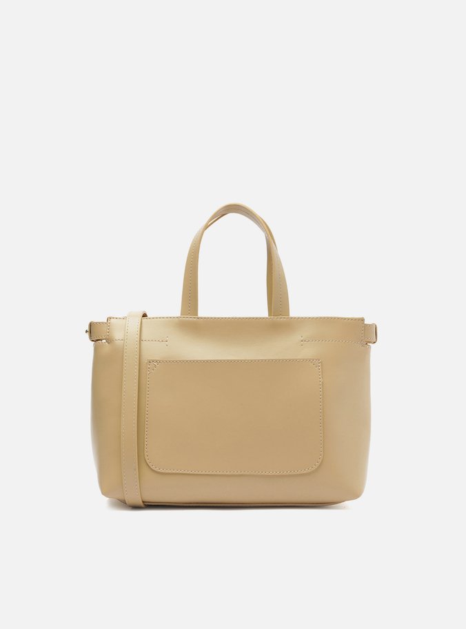 Bolsa Tote Bege Giorno Média Trançado