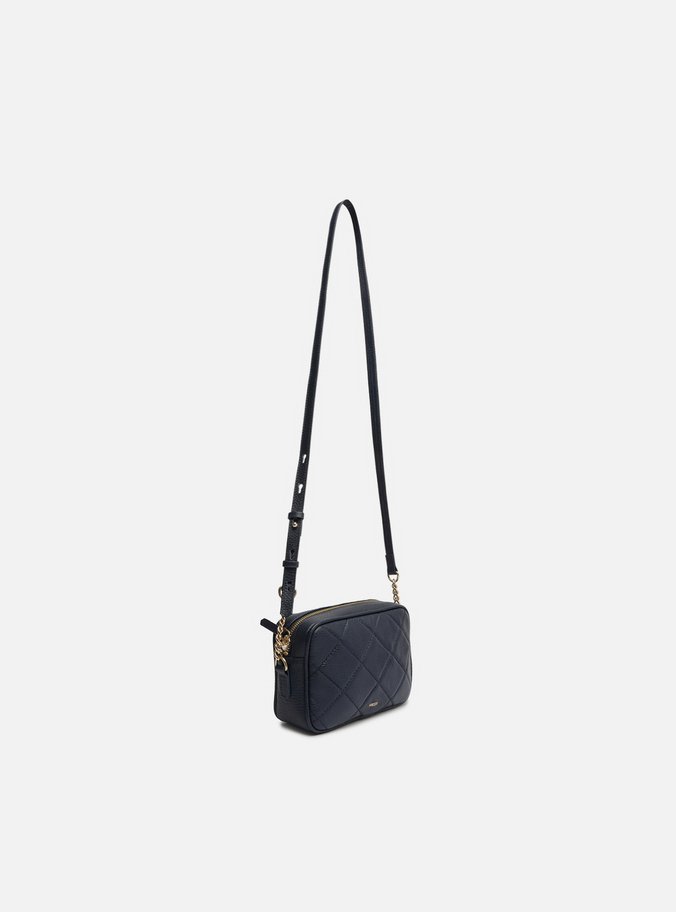 Bolsa Tiracolo Azul Couro Matelassê Gab Pequena