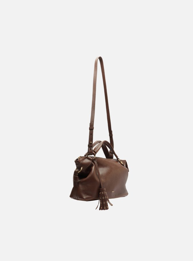 Bolsa Tote Marrom Couro Pequena Barbicacho
