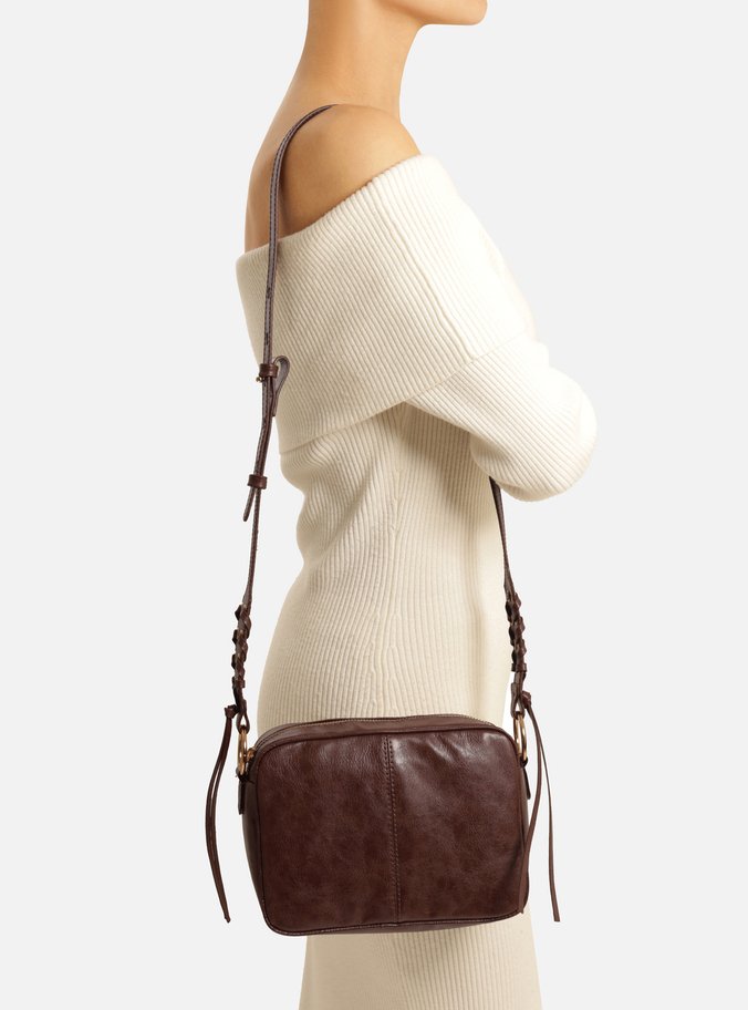 Bolsa Tiracolo Marrom Média Ilhoses Argolas