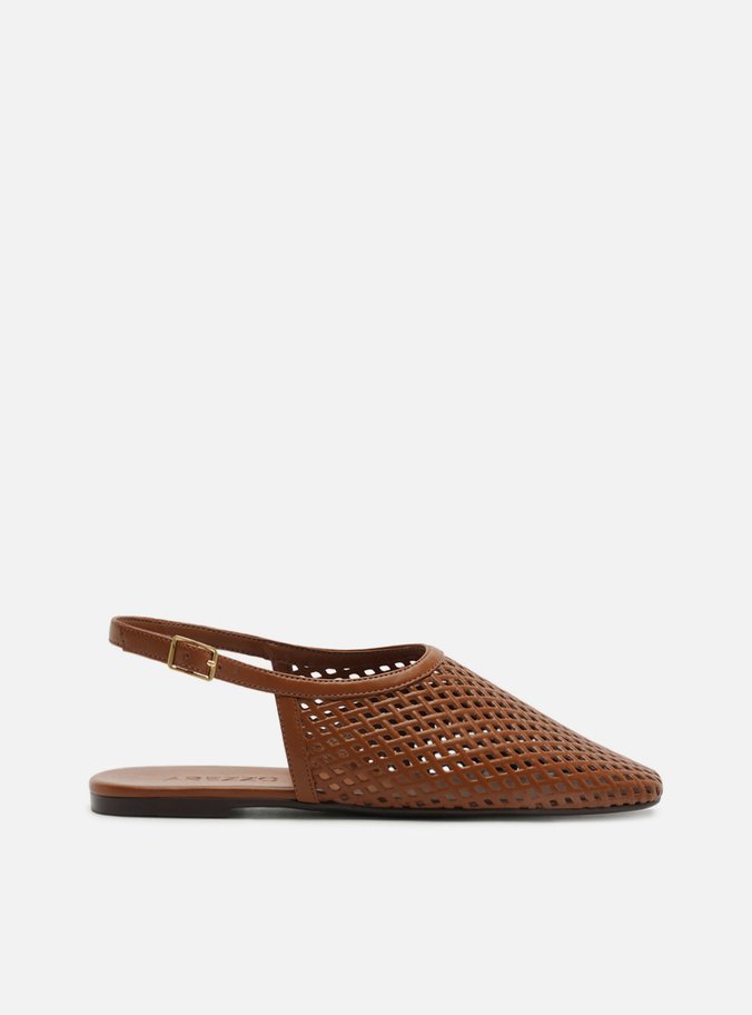 Sapatilha Soul Natural Bico Redondo Tiras Vazadas Slingback