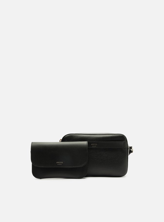 Bolsa Tiracolo Preta Média Pouch Removível