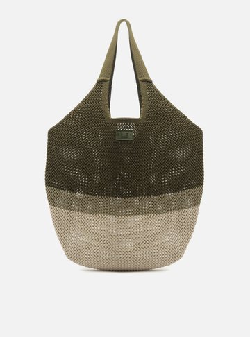Bolsa Shopping Verde Crochê Grande Mayra