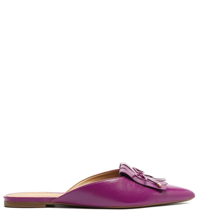Mule Roxa Couro Tereza