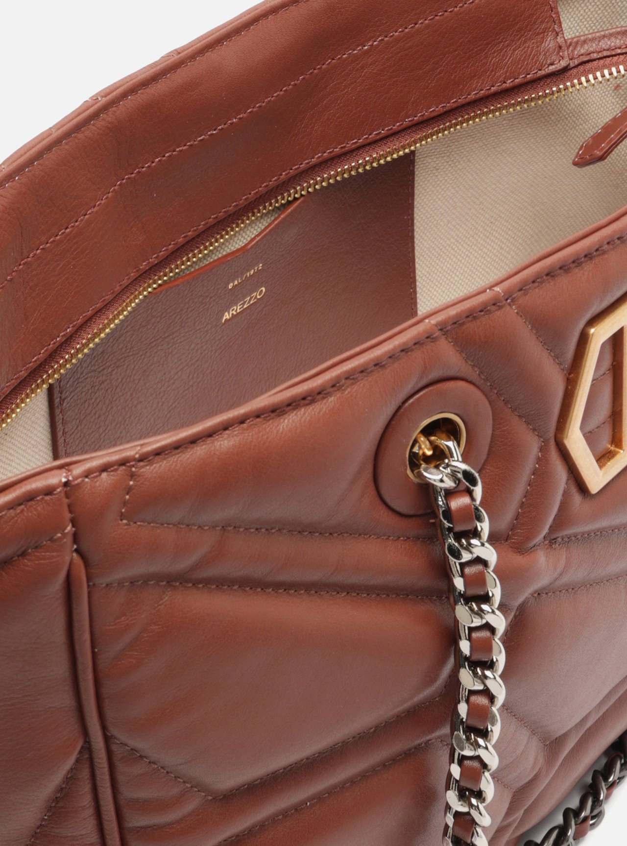 Bolsa Shopping Marrom Couro Emma Grande — foto 4