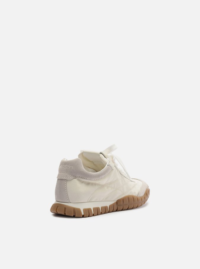 Tênis Branco Suede Mix Sola Emborrachada