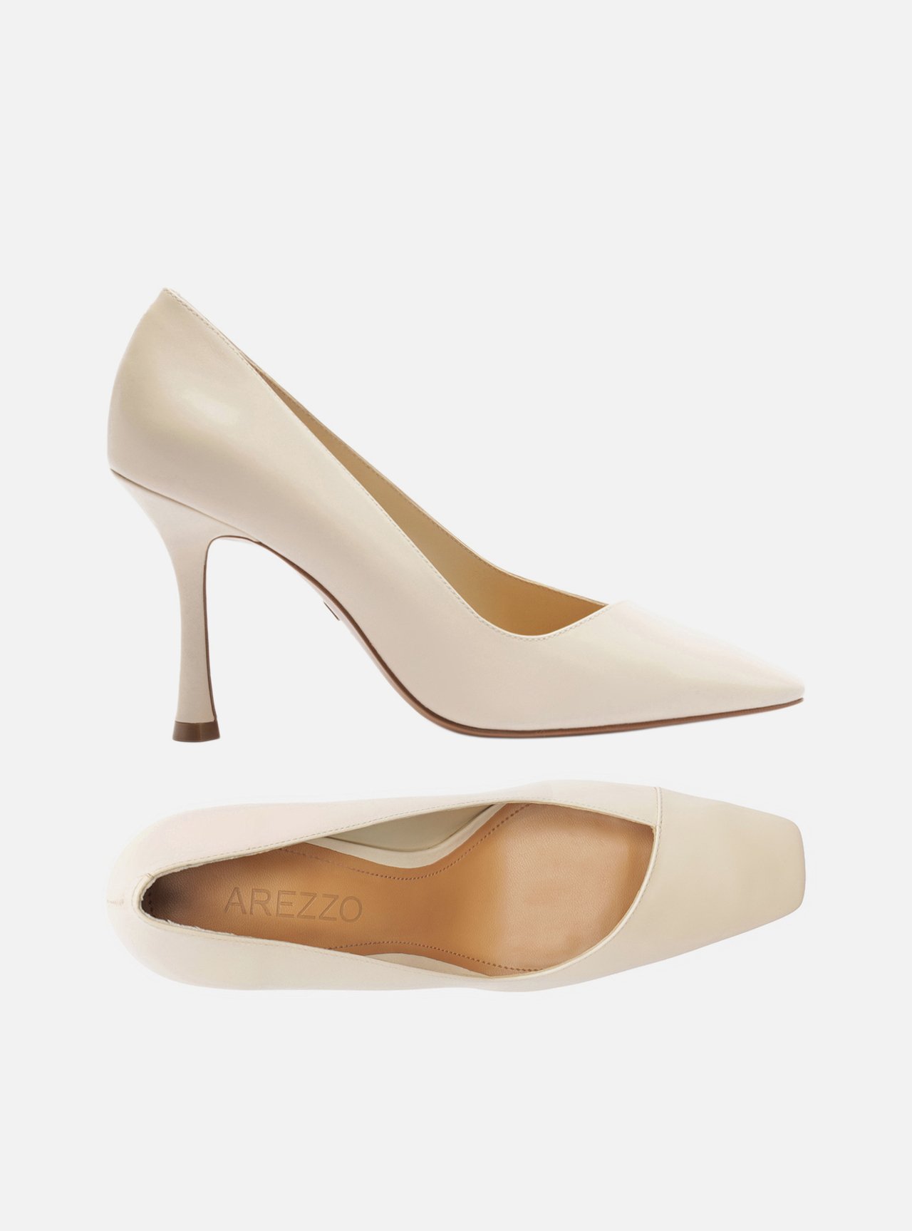 Scarpin Branco Couro Salto Fino — foto 5
