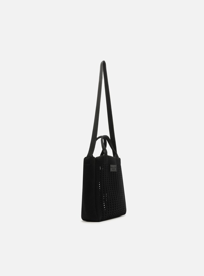 Bolsa Tote Preta Croche Monaco Pequena