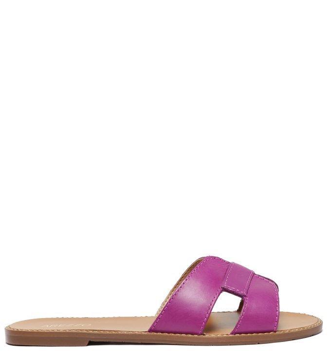 Rasteira Roxa Couro Slide Cool Grape