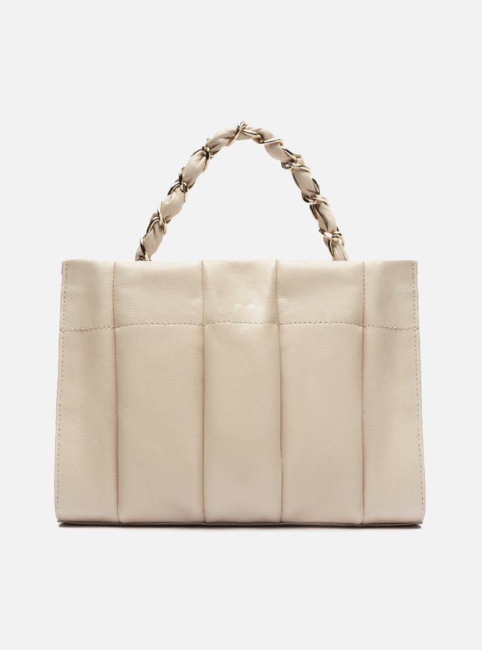 Bolsa Tote Branca Couro Milano Média
