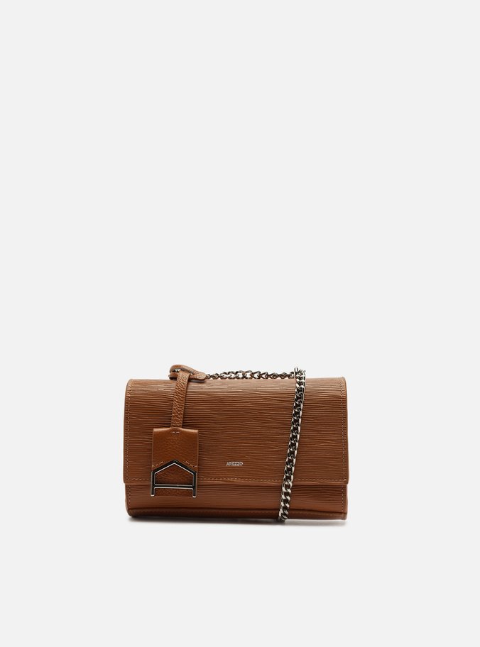 Bolsa Tiracolo Marrom Cúrcuma Couro Abraccio Pequena
