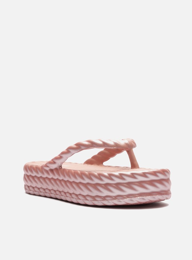 Sandália Rosa Metal Flatform Marrocos Mid