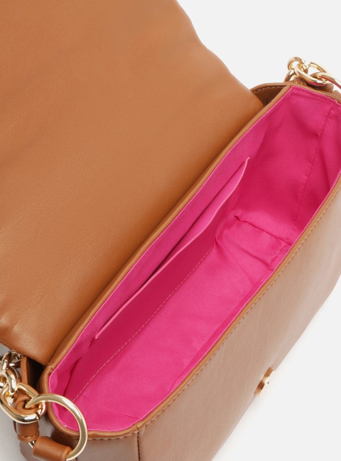Bolsa Tiracolo Marrom Matelassê Pequena