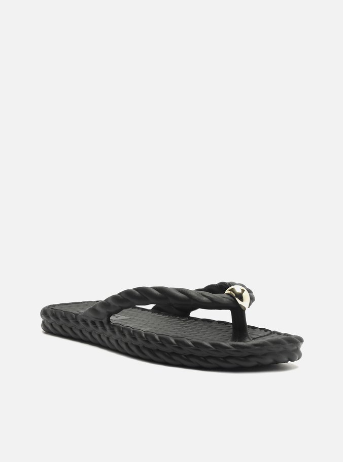 Chinelo de Dedo Preto Marrocos Brizza