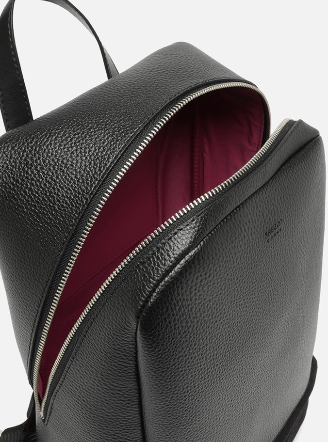 Mochila Preta Grande Bolso Frontal Suede