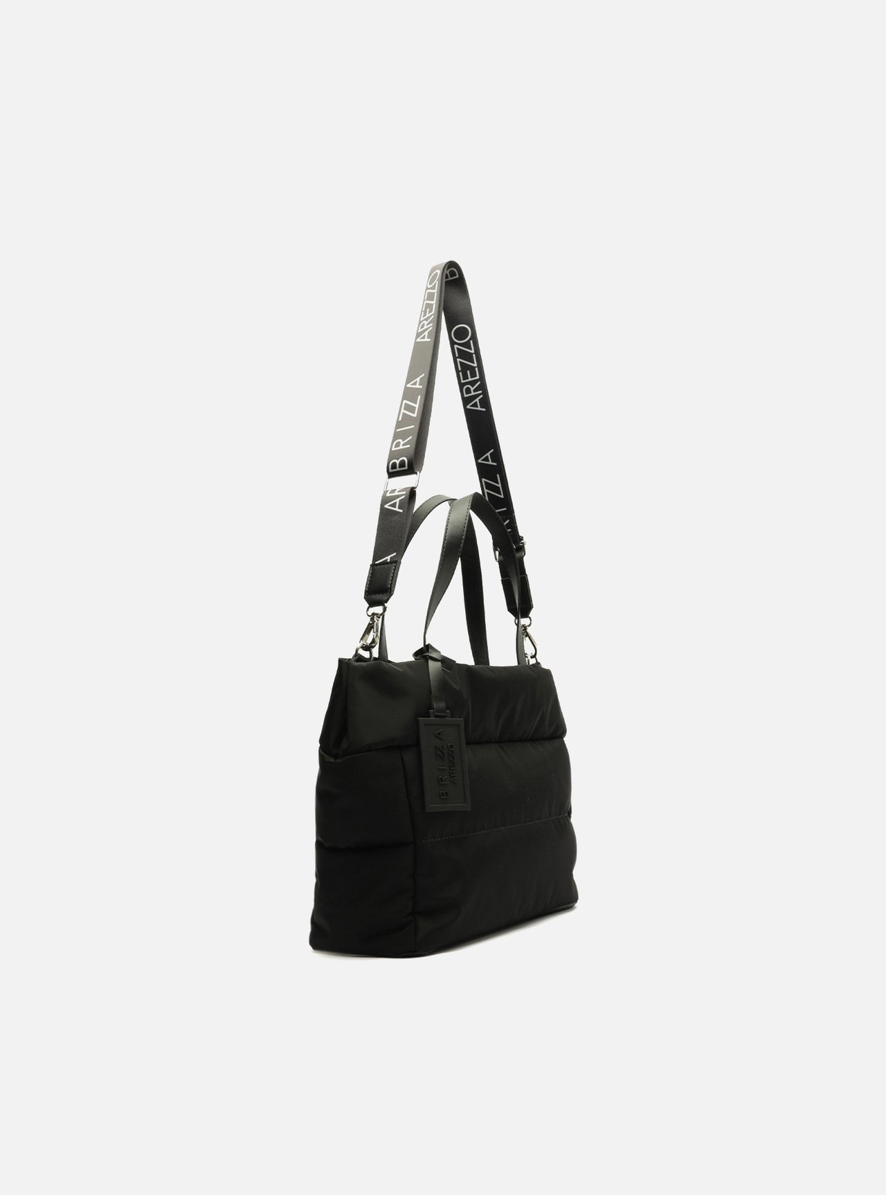 Bolsa Tiracolo Preta Nylon Gigi Pequena — foto 5