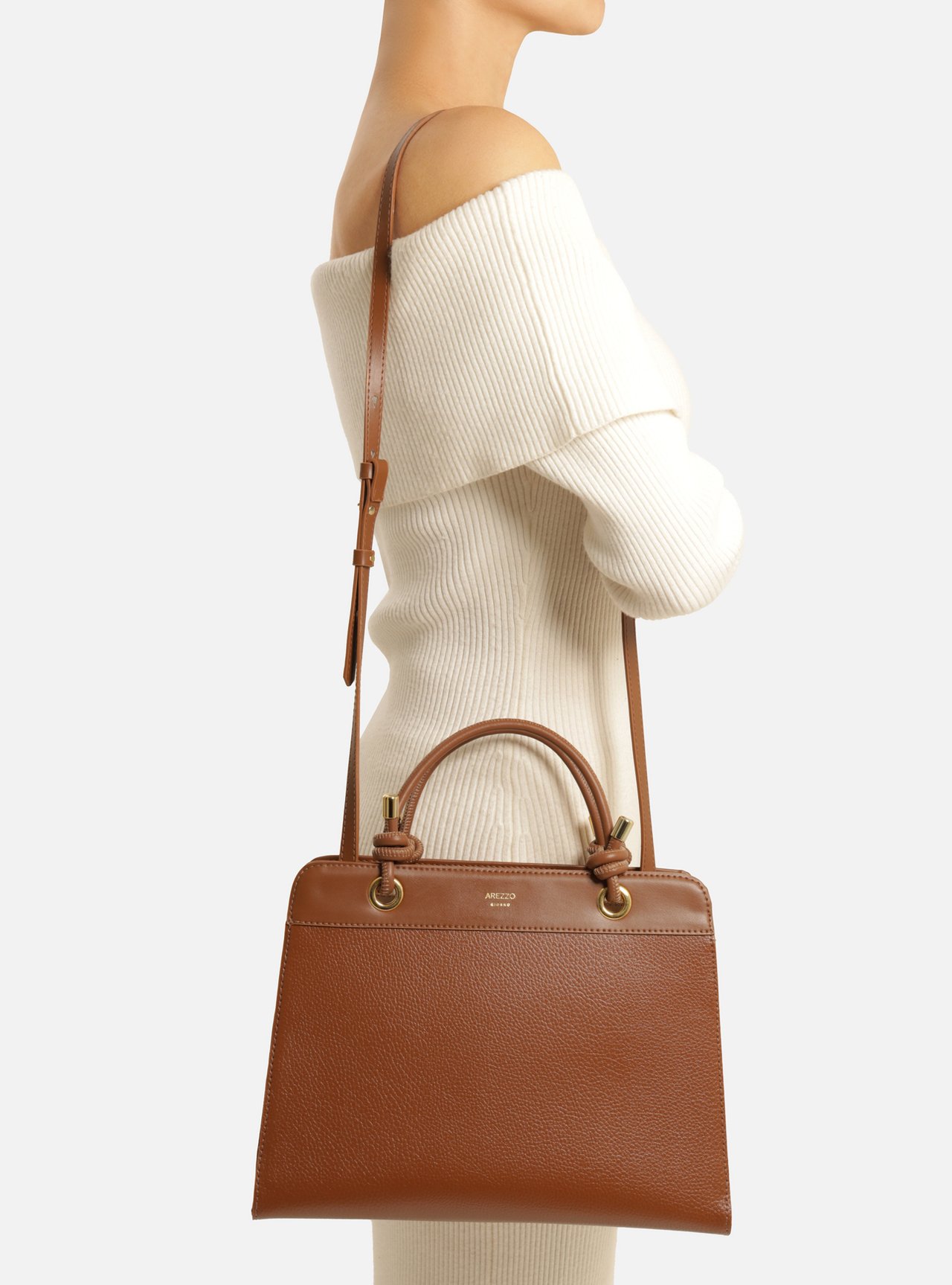 Bolsa Tote Caramelo Média Enrolados — foto 6
