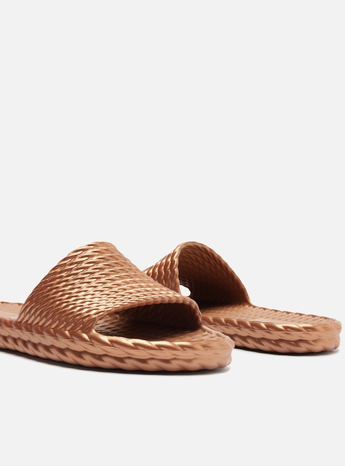 Chinelo Slide Marrom Metal Marrocos