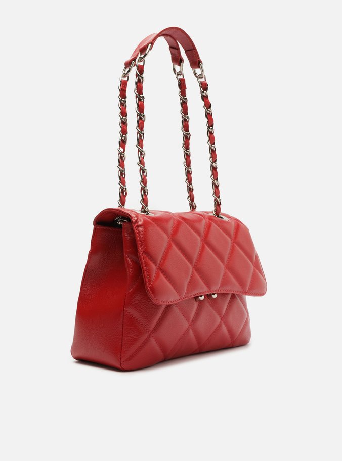 Bolsa Tiracolo Vermelha Couro Mizz Média