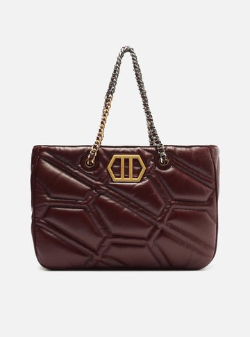 Bolsa Shopping Bordô Couro Emma Grande