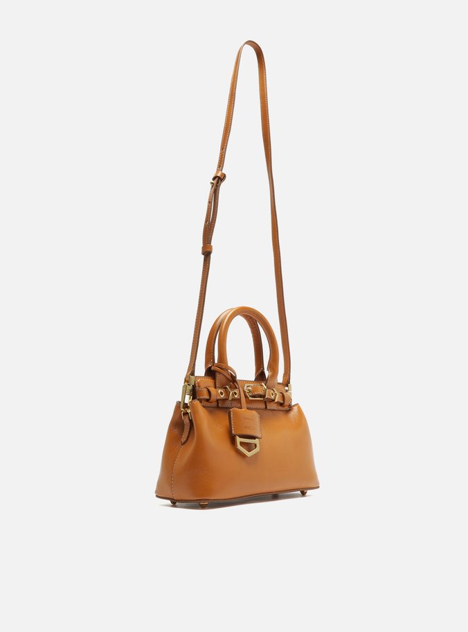 Bolsa Tote Caramelo Couro Pequena Bag Charm Victória