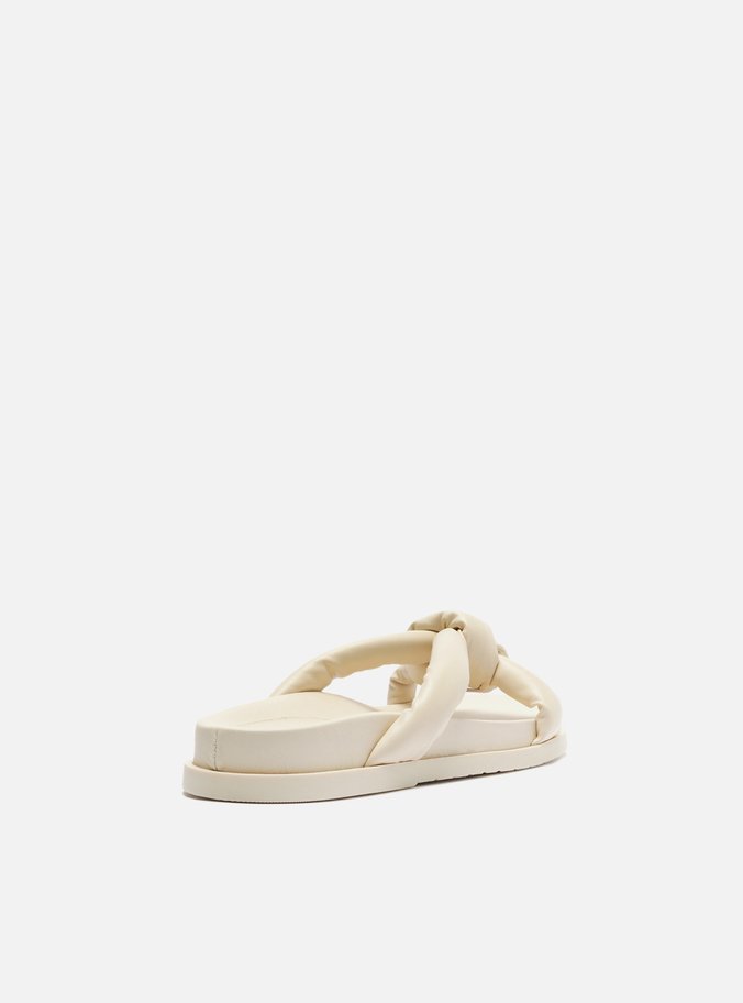 Sandália Rasteira Off-White Tiras Pillow