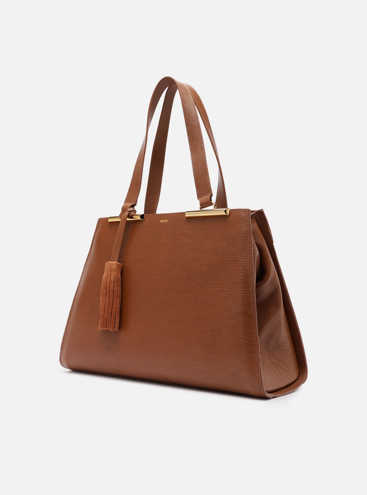 Bolsa Shopping Marrom Couro Jeni Grande — foto 2
