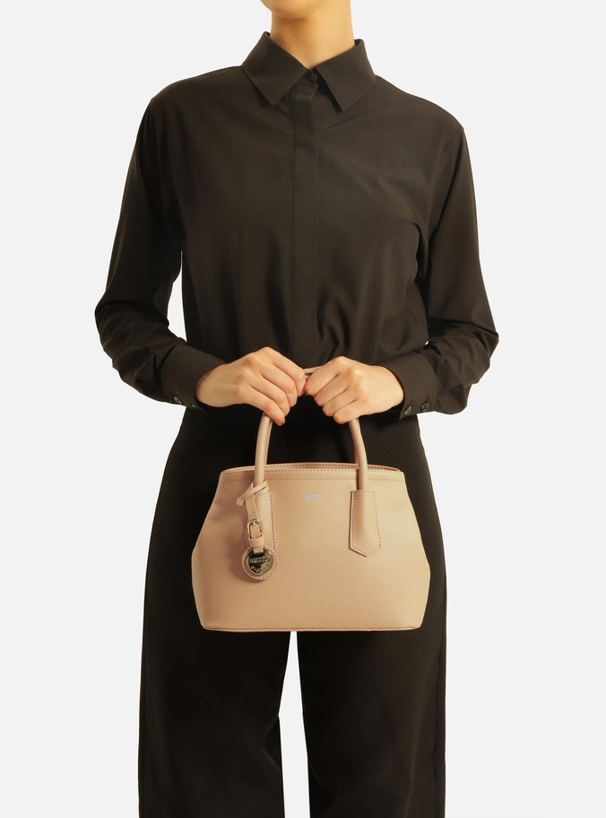 Bolsa Tote Bege Giorno Média Bag Charm