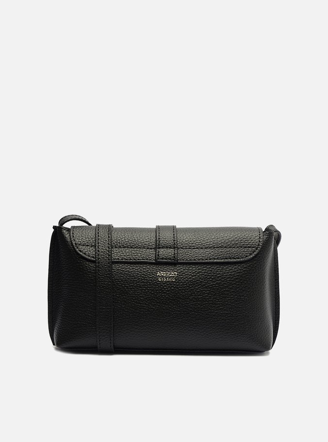 Bolsa Tiracolo Preta Pequena Tira Metal