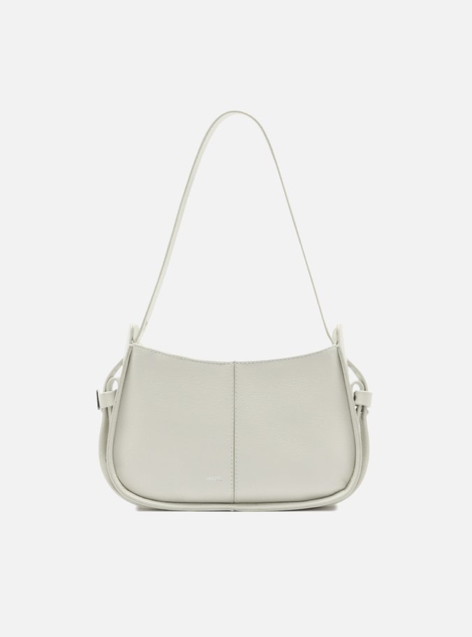 Bolsa Hobo Branca Couro Média