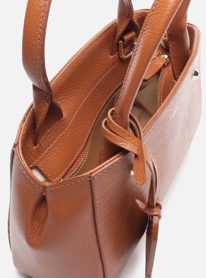 Bolsa Tote Caramelo Couro Bella Pequena