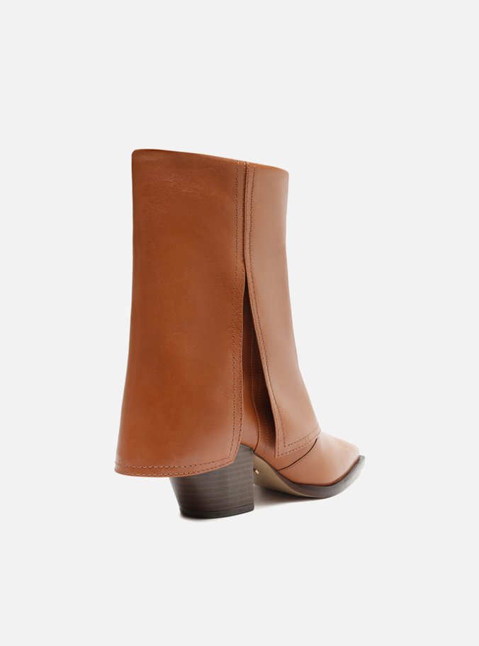 Bota Marrom Couro Cano Médio Capa Georgia