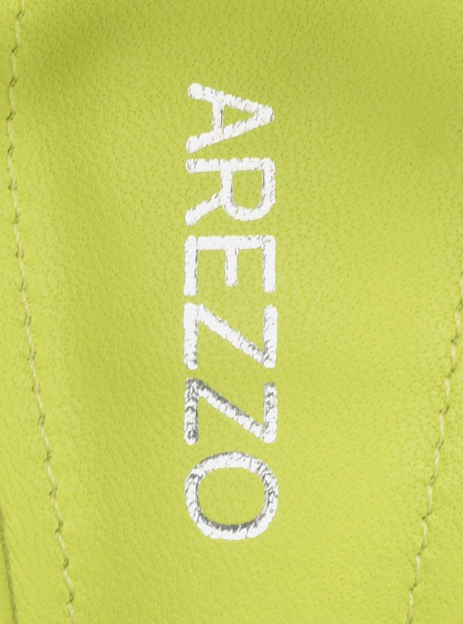 Scarpin Verde Lima Couro Bico Fino Tiras Estampado